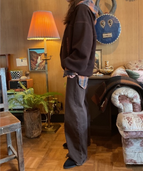 Unitage（ユニテージ）の「ハーフ釦フリーストップス（スウェット・レディース・アイボリー/ブラウン・FREE）」の19枚目の写真