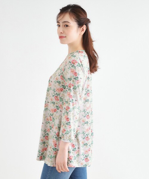 LAURA ASHLEY(ローラアシュレイ)の「【洗える/ジャージ素材/同柄アイテムあり】ロミリー柄 チュニック(チュニック・レディース・ベージュ系/ネイビー系・38/40)」の12枚目の写真