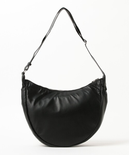 BEAMS（ビームス）の「ハーフムーン レザーバッグ（トートバッグ・メンズ・ブラック・ONE SIZE）」の3枚目の写真