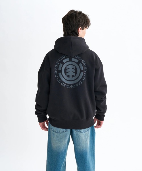 ELEMENT(エレメント)の「ELEMENT メンズ LOGO HOOD FULL ZIP パーカー 【2025年秋冬モデル】/エレメントバックプリントジップアップパーカー・フーディー(パーカー・メンズ・ブラック/ホワイト系その他・X-LARGE/LARGE/MEDIUM)」の2枚目の写真