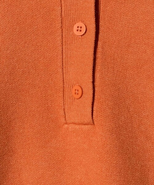 CITEN（シテン）の「＜CITEN＞スウェットライクポロニット（ニット/セーター・レディース・ライトブルー/オレンジ/ライトグレー・FREE）」の12枚目の写真