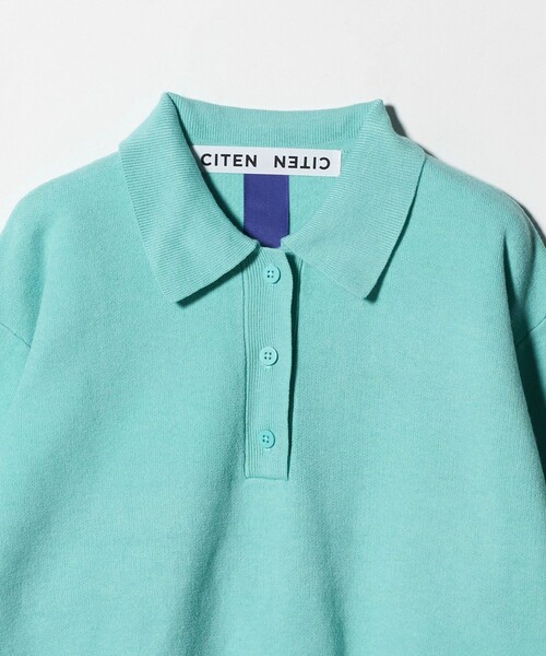 CITEN（シテン）の「＜CITEN＞スウェットライクポロニット（ニット/セーター・レディース・ライトブルー/オレンジ/ライトグレー・FREE）」の14枚目の写真