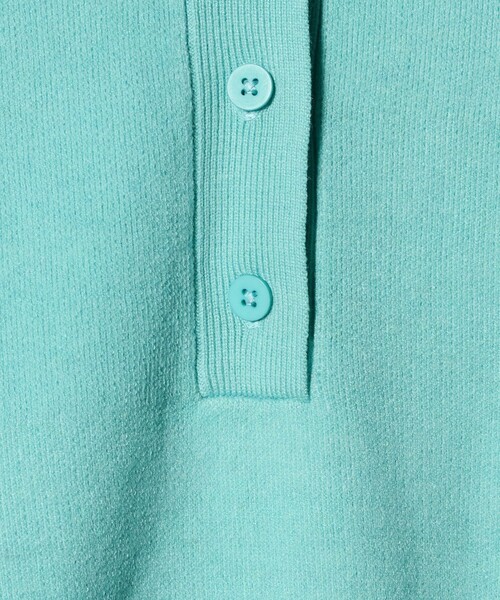 CITEN（シテン）の「＜CITEN＞スウェットライクポロニット（ニット/セーター・レディース・ライトブルー/オレンジ/ライトグレー・FREE）」の21枚目の写真