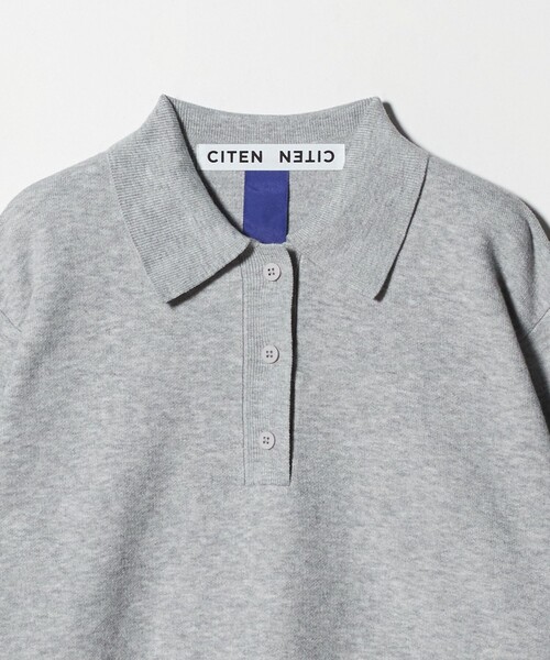 CITEN（シテン）の「＜CITEN＞スウェットライクポロニット（ニット/セーター・レディース・ライトブルー/オレンジ/ライトグレー・FREE）」の19枚目の写真