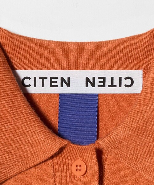 CITEN（シテン）の「＜CITEN＞スウェットライクポロニット（ニット/セーター・レディース・ライトブルー/オレンジ/ライトグレー・FREE）」の10枚目の写真