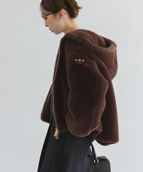 TATRAS(タトラス)の「《WEB+新宿ルミネ限定追加2》TATRAS/タトラス YUMOLA(ユモラ)(ブルゾン・レディース・ブラウン/ライトグレー・X-SMALL/SMALL)」の12枚目の写真