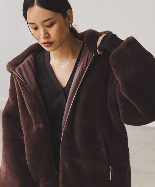 TATRAS(タトラス)の「《WEB+新宿ルミネ限定追加2》TATRAS/タトラス YUMOLA(ユモラ)(ブルゾン・レディース・ブラウン/ライトグレー・X-SMALL/SMALL)」の19枚目の写真