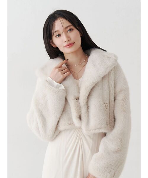 MERCURYDUO（マーキュリーデュオ）の「チュールラッフルヘムワンピース（ワンピース・レディース・ピンク/ブラウン/ブルー/アイボリー・SMALL/MEDIUM）」の21枚目の写真