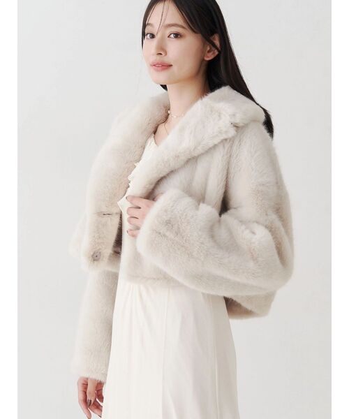 MERCURYDUO（マーキュリーデュオ）の「チュールラッフルヘムワンピース（ワンピース・レディース・ピンク/ブラウン/ブルー/アイボリー・SMALL/MEDIUM）」の22枚目の写真