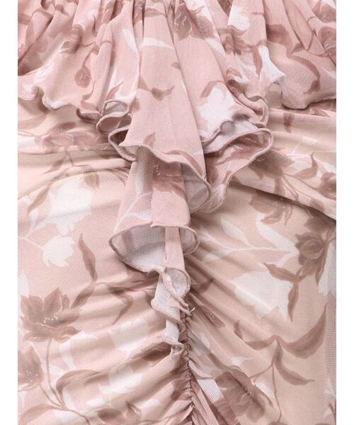 MERCURYDUO（マーキュリーデュオ）の「チュールラッフルヘムワンピース（ワンピース・レディース・ピンク/ブラウン/ブルー/アイボリー・SMALL/MEDIUM）」の5枚目の写真