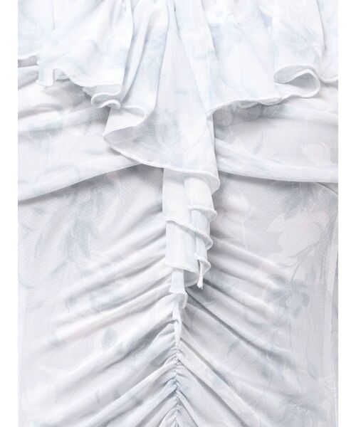 MERCURYDUO（マーキュリーデュオ）の「チュールラッフルヘムワンピース（ワンピース・レディース・ピンク/ブラウン/ブルー/アイボリー・SMALL/MEDIUM）」の7枚目の写真