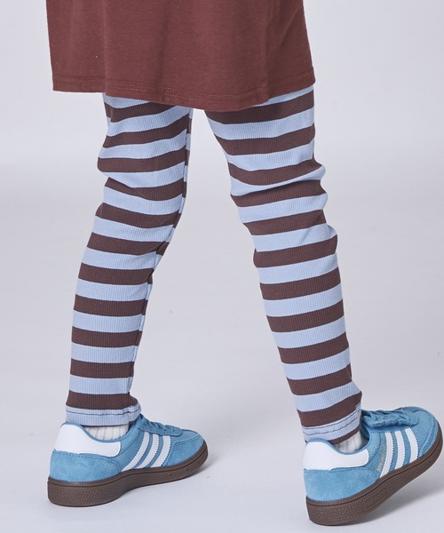 pairmanon（ペアマノン）の「ユニセックス カラーボーダー 10分丈 リブレギンス（レギンス/スパッツ・キッズ・ブルー/グリーン/ピンク・120/130/110/80/100/90）」の21枚目の写真