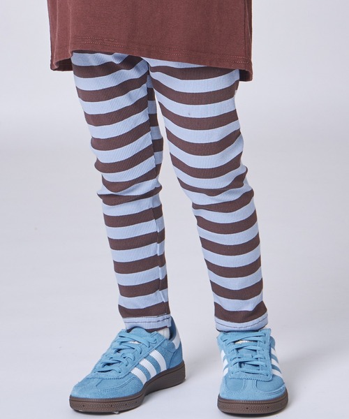 pairmanon（ペアマノン）の「ユニセックス カラーボーダー 10分丈 リブレギンス（レギンス/スパッツ・キッズ・ブルー/グリーン/ピンク・120/130/110/80/100/90）」の18枚目の写真