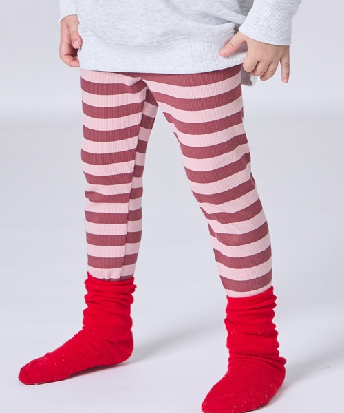 pairmanon（ペアマノン）の「ユニセックス カラーボーダー 10分丈 リブレギンス（レギンス/スパッツ・キッズ・ブルー/グリーン/ピンク・120/130/110/80/100/90）」の15枚目の写真