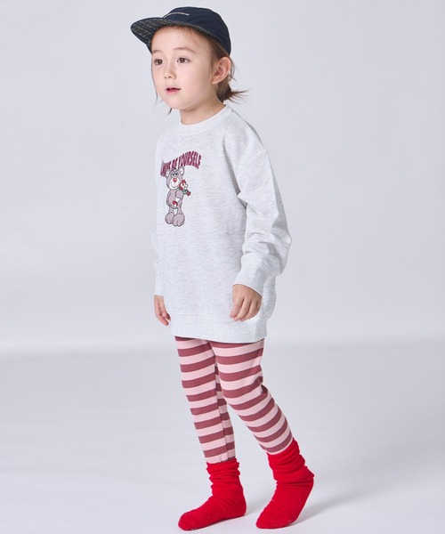 pairmanon（ペアマノン）の「ユニセックス カラーボーダー 10分丈 リブレギンス（レギンス/スパッツ・キッズ・ブルー/グリーン/ピンク・120/130/110/80/100/90）」の17枚目の写真