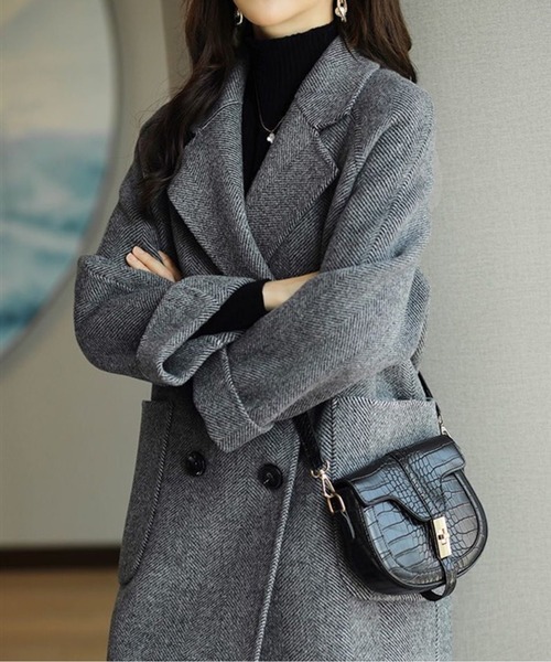 ヘリンボーンダブルジャケットコート（その他アウター）｜CHUL（チュル