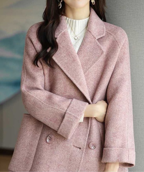 ヘリンボーンダブルジャケットコート（その他アウター）｜CHUL（チュル