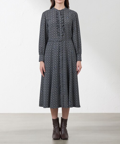 amaca(アマカ)の「【Anniversary Piece】【LIBERTY】Ribbon Medallionワンピース(ワンピース・レディース・ダークネイビー/ワイン・40/38)」の5枚目の写真