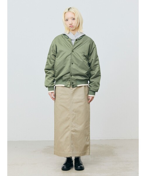 MARMARMAR（マーマーマー）の「MARMARMAR RUSSELL ×MARMARMARブルゾン（ブルゾン・レディース・カーキ/ブラック・FREE）」の2枚目の写真