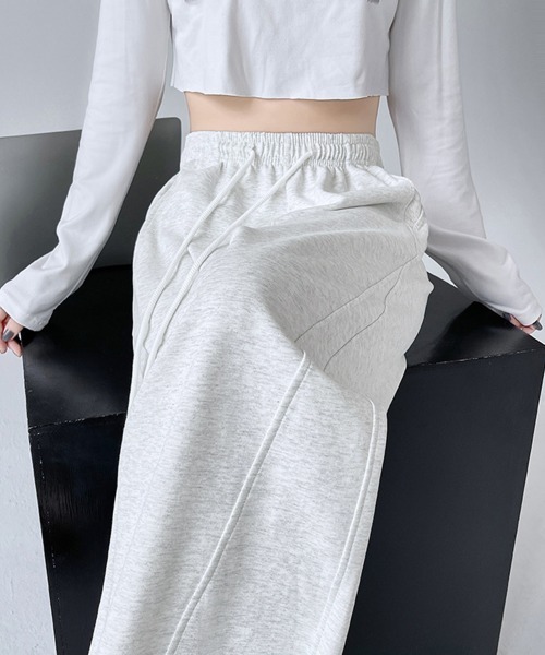 Miniministore（ミニミニストア）の「スウェットパンツ レディースワイドパンツ（スウェットパンツ・レディース・ブラック/チャコールグレー/グレー/ライトグレー/ホワイト/ベージュ・FREE）」の10枚目の写真