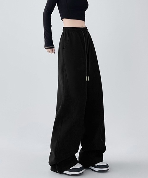 Miniministore（ミニミニストア）の「スウェットパンツ レディースワイドパンツ（スウェットパンツ・レディース・ブラック/チャコールグレー/グレー/ライトグレー/ホワイト/ベージュ・FREE）」の11枚目の写真