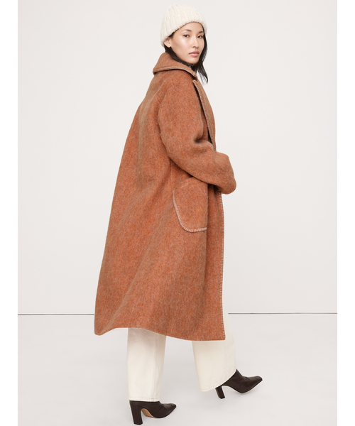 Banana Republic(バナナリパブリック)の「ファジー イタリアン ウールブレンド トップコート(チェスターコート・レディース・マルチ・M/XS/S)」の3枚目の写真