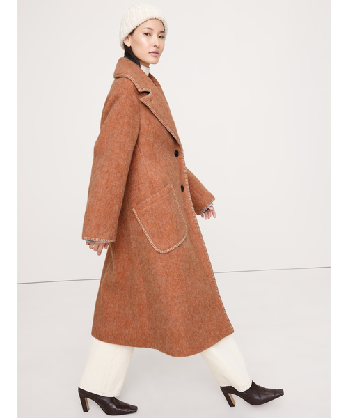 Banana Republic(バナナリパブリック)の「ファジー イタリアン ウールブレンド トップコート(チェスターコート・レディース・マルチ・M/XS/S)」の2枚目の写真