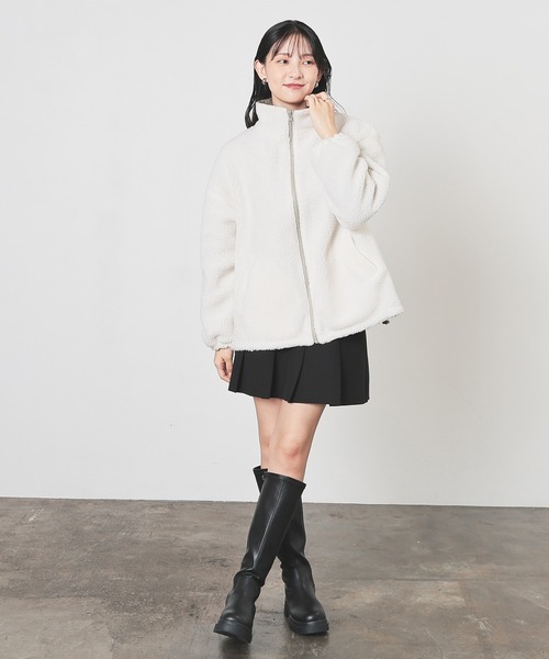 セール】【非フッ素撥水加工】リバーシブルボアブルゾン（ブルゾン