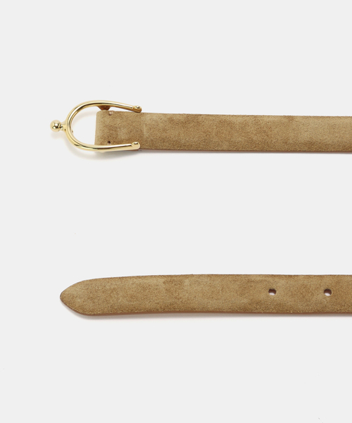MANUELA(マヌエラ)の「MANUELA/マヌエラ seude belt GOLD MN23S-11SU(ベルト・レディース・モカ・FREE)」の2枚目の写真