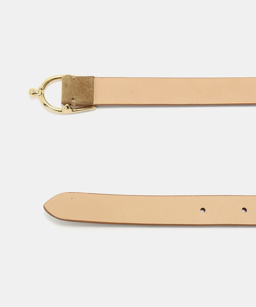 MANUELA(マヌエラ)の「MANUELA/マヌエラ seude belt GOLD MN23S-11SU(ベルト・レディース・モカ・FREE)」の3枚目の写真