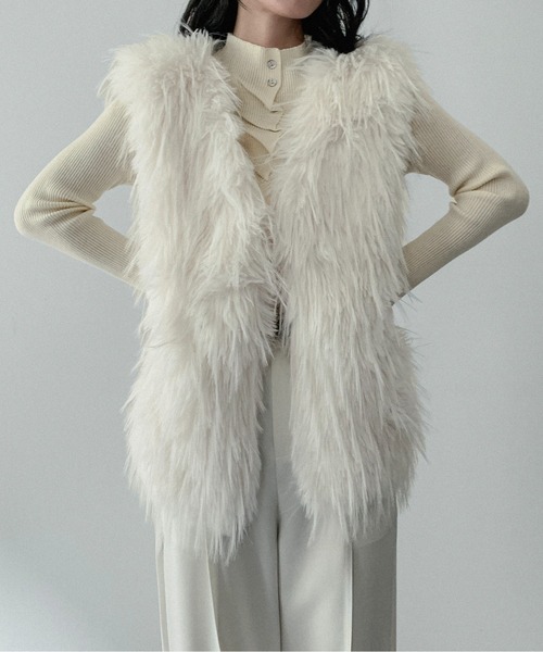 ENUE フェイクファーベスト フェイクファーベスト (ジャケット/アウター / その他アウター) 通販