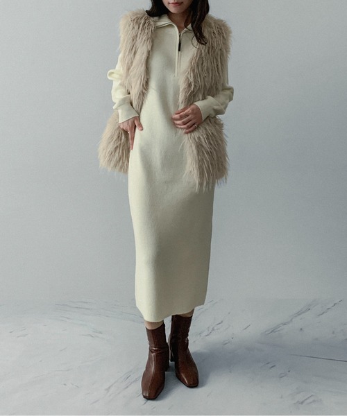 セール】【on:nue】[着用動画あり！] エレガントロングフェイクファー