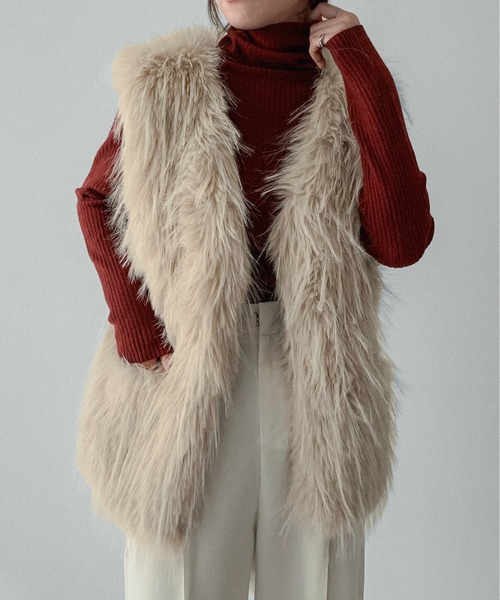 セール】【on:nue】[着用動画あり！] エレガントロングフェイクファー