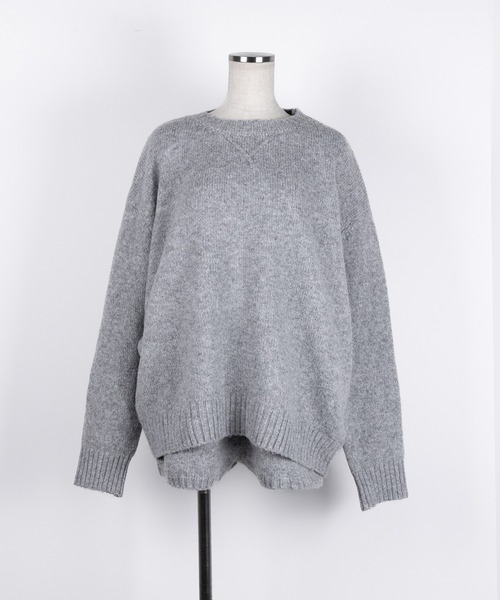 me+em select（ミームセレクト）の「【 ニットセットアップ 】フラッフィーオーバーサイズニット ＋ ニットショートパンツ SET ／ fluffy over size knit + knit short pants SET（セットアップ・レディース・グレー/ブラック/アイボリー・FREE）」の14枚目の写真