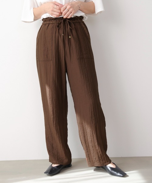 Bou Jeloud(ブージュルード)の「ウエストドロストパンツ(その他パンツ・レディース・ブラック/ライム/ブラウン・38)」の1枚目の写真