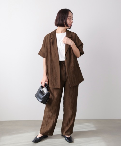 Bou Jeloud(ブージュルード)の「ウエストドロストパンツ(その他パンツ・レディース・ブラック/ライム/ブラウン・38)」の4枚目の写真