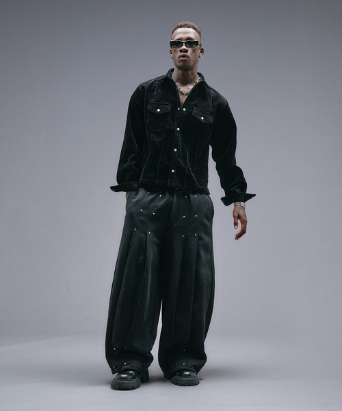 ANDER HUNK（アンダーハンク）の「Super Buggy Pleats Sweat Pants / スーパーバギープリーツスウェットパンツ（スウェットパンツ・メンズ・ブラック/カーキ・LARGE/SMALL/MEDIUM）」の16枚目の写真