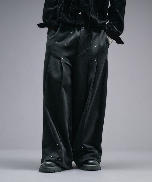 ANDER HUNK（アンダーハンク）の「Super Buggy Pleats Sweat Pants / スーパーバギープリーツスウェットパンツ（スウェットパンツ・メンズ・ブラック/カーキ・LARGE/SMALL/MEDIUM）」の10枚目の写真