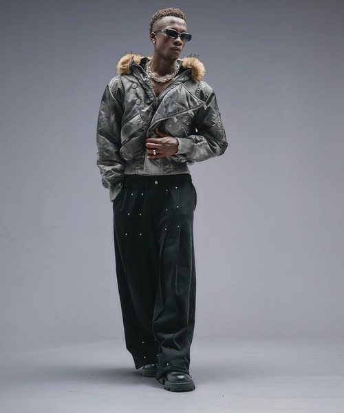 ANDER HUNK（アンダーハンク）の「Super Buggy Pleats Sweat Pants / スーパーバギープリーツスウェットパンツ（スウェットパンツ・メンズ・ブラック/カーキ・LARGE/SMALL/MEDIUM）」の22枚目の写真