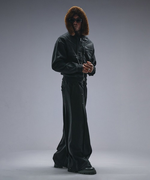 ANDER HUNK（アンダーハンク）の「Super Buggy Pleats Sweat Pants / スーパーバギープリーツスウェットパンツ（スウェットパンツ・メンズ・ブラック/カーキ・LARGE/SMALL/MEDIUM）」の14枚目の写真