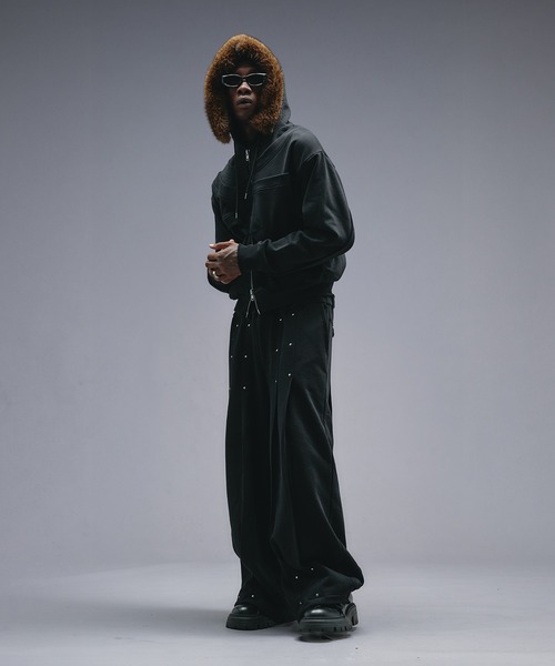 ANDER HUNK（アンダーハンク）の「Super Buggy Pleats Sweat Pants / スーパーバギープリーツスウェットパンツ（スウェットパンツ・メンズ・ブラック/カーキ・LARGE/SMALL/MEDIUM）」の12枚目の写真