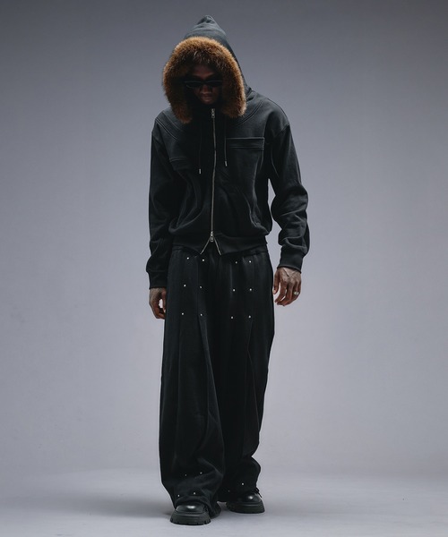 ANDER HUNK（アンダーハンク）の「Super Buggy Pleats Sweat Pants / スーパーバギープリーツスウェットパンツ（スウェットパンツ・メンズ・ブラック/カーキ・LARGE/SMALL/MEDIUM）」の13枚目の写真
