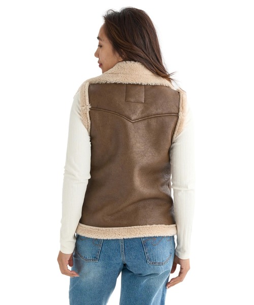 セール】BILLABONG レディース FAUX LEATHER MOUTON ベスト 【2025年 
