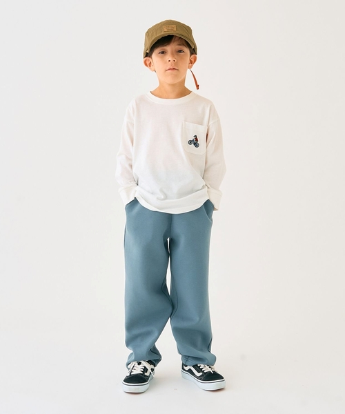 minimal（ミニマル）の「【防汚加工】アウトドアポケット刺しゅうロンT（Tシャツ/カットソー・キッズ・オフホワイト/グリーン/ブルー/トップグレー・90cm/100cm/110cm/120cm/130cm/140cm）」の8枚目の写真