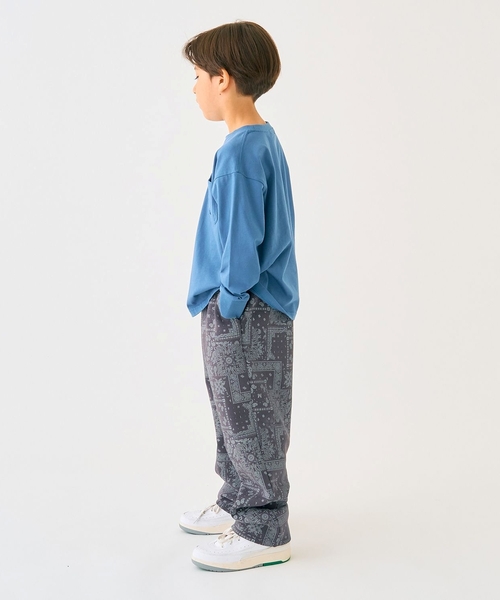 minimal（ミニマル）の「【防汚加工】アウトドアポケット刺しゅうロンT（Tシャツ/カットソー・キッズ・オフホワイト/グリーン/ブルー/トップグレー・90cm/100cm/110cm/120cm/130cm/140cm）」の21枚目の写真