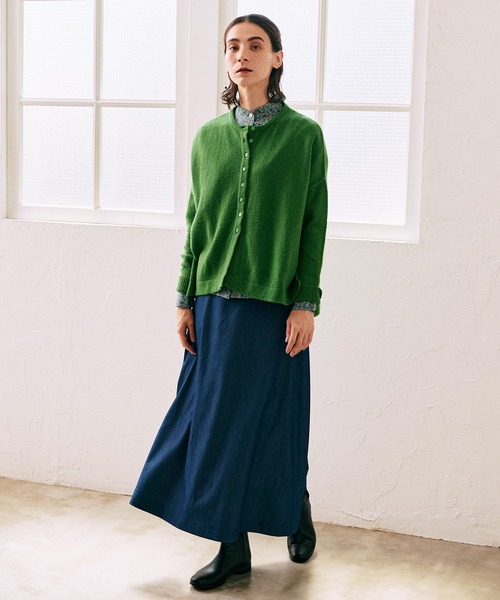 LA MARINE FRANCAISE（マリン フランセーズ）の「起毛デニムトラペーススカート（スカート・レディース・ブルー/ネイビー・0/1）」の5枚目の写真