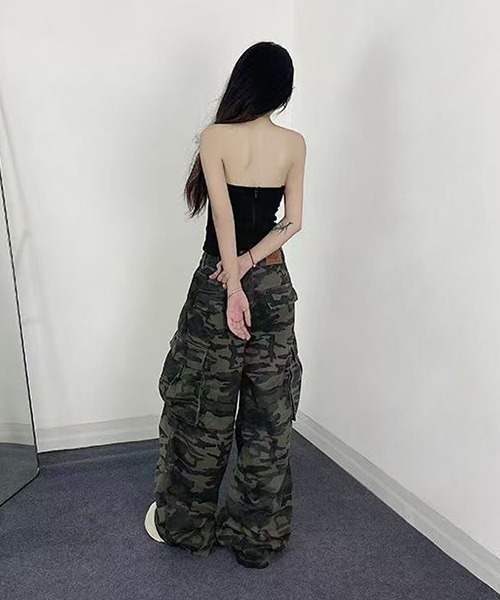 almo(アルモ)の「迷彩ルーズカーゴパンツ/レディース(NEZ)(カーゴパンツ・レディース・カモフラージュ・FREE)」の3枚目の写真