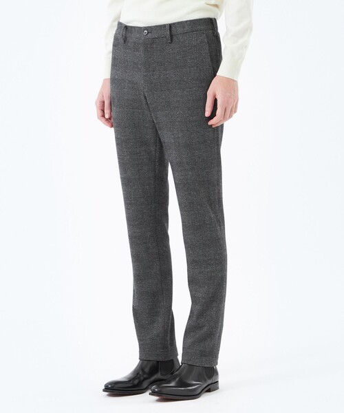 MACKINTOSH PHILOSOPHY（ﾏｯｷﾝﾄｯｼｭ ﾌｨﾛｿﾌｨｰ）の「テーラードジャージー パンツ グレンチェック/千鳥（その他パンツ・メンズ・グレー系その他2/ネイビー/ダークブラウン・38/40/42）」の9枚目の写真