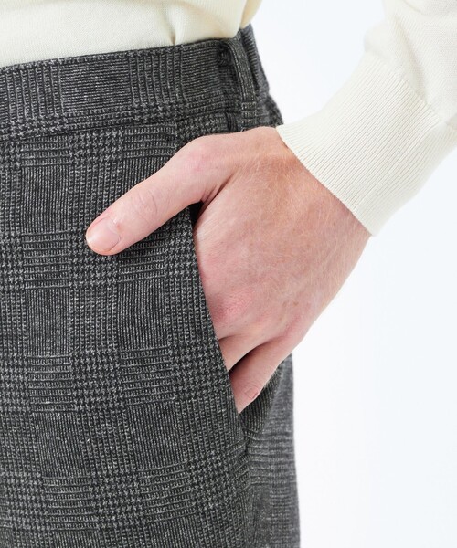 MACKINTOSH PHILOSOPHY（ﾏｯｷﾝﾄｯｼｭ ﾌｨﾛｿﾌｨｰ）の「テーラードジャージー パンツ グレンチェック/千鳥（その他パンツ・メンズ・グレー系その他2/ネイビー/ダークブラウン・38/40/42）」の11枚目の写真