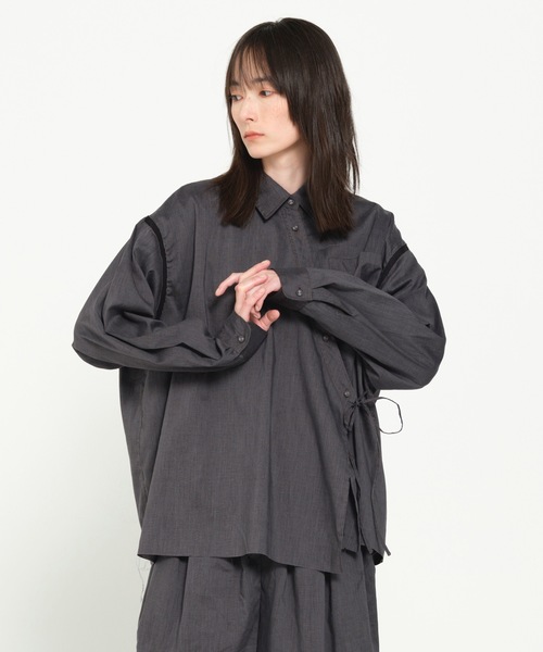 STOF(ストフ)の「SAMUE SHIRT 改(シャツ/ブラウス・メンズ・ブルー/チャコール・S/M)」の2枚目の写真